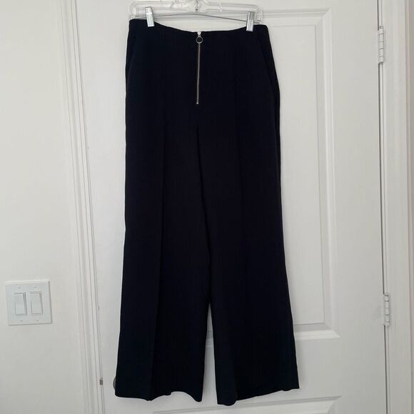 Aritzia Wilfred Nolay Wide Leg Crop Pant Size 10 in Black - Picture 2 of 7
